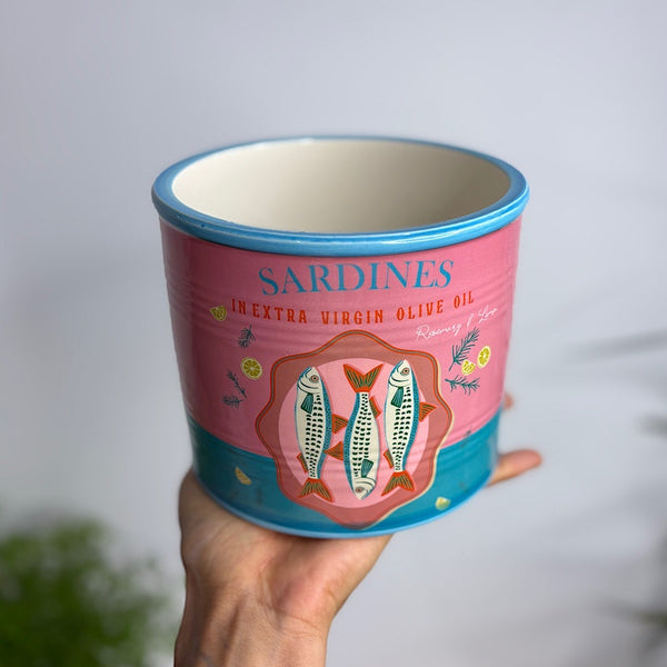 Sardines Can Planter Pot Pink 14cm