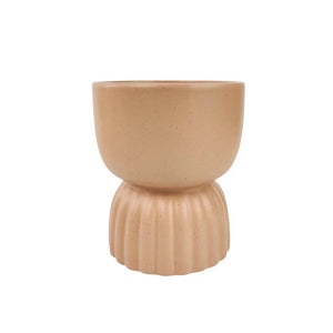 Leilani Pedestal Planter Beige 16cm