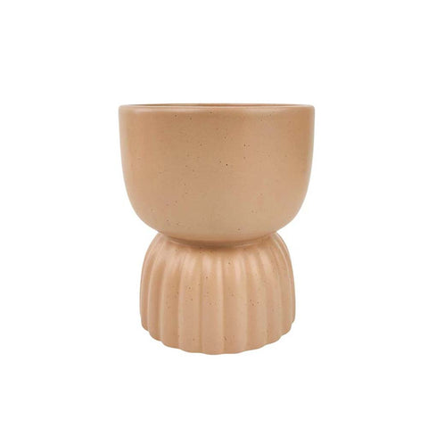 Leilani Pedestal Planter Beige 16cm
