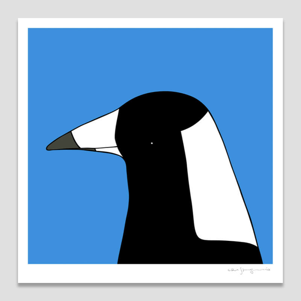 Australian Magpie Art Print by Eggpicnic