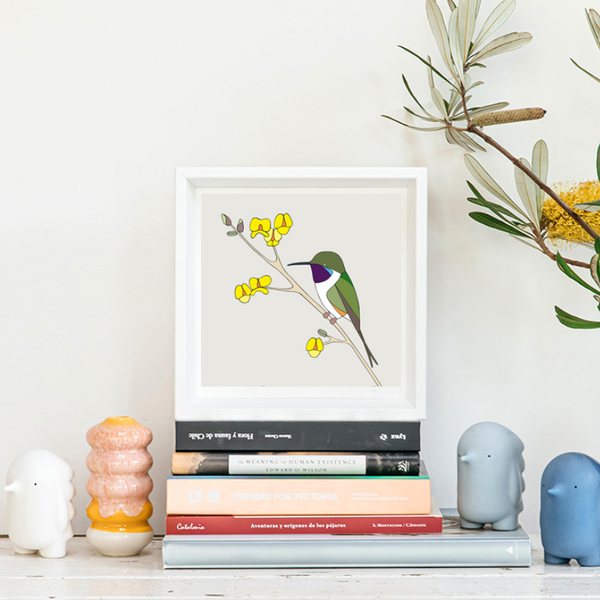 Picafor De Arica Chilean Woodstar Framed Art Print by Eggpicnic