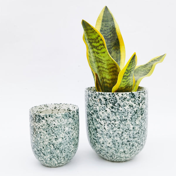 Speckle Planter Pot Sage 14cm