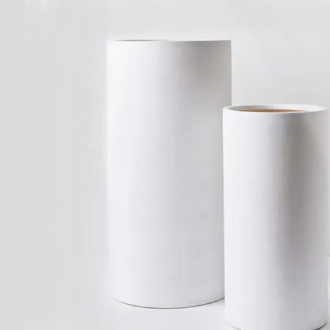 Tall Cylinder Pot White 40cm