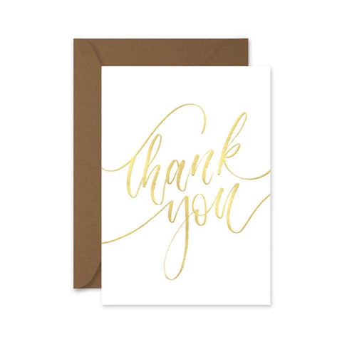 Thank You Gold Greeting Card