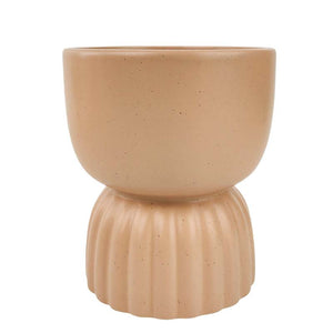 Leilani Pedestal Planter Beige 16cm