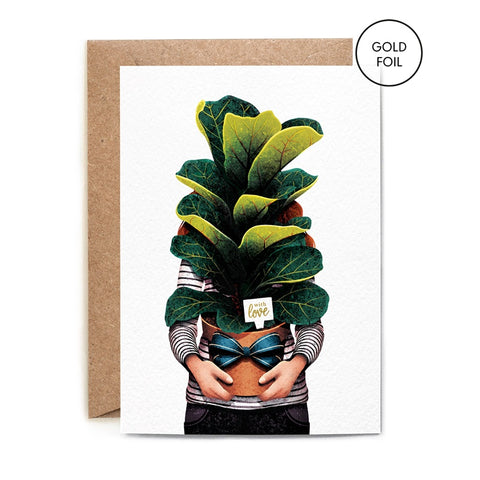 With Love Plant Lady Greeting Card