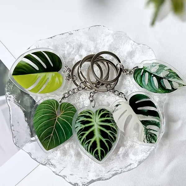 Acrylic Leaf Keychain