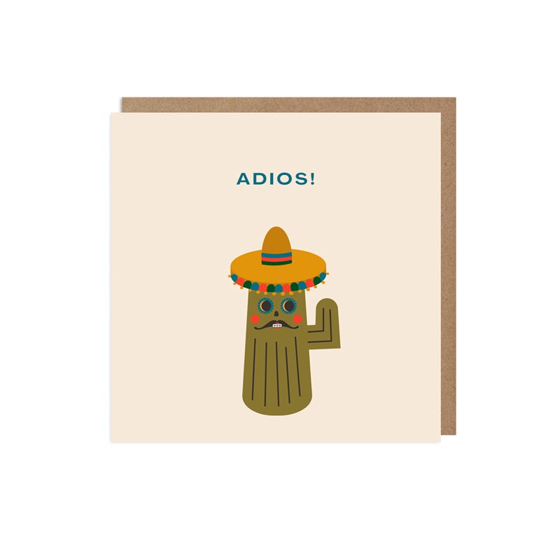 Adios Cactus Greeting Card