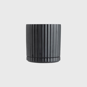 Athens Large Planter Pot Black 17.5cm