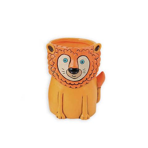 Baby Lion Planter Pot Orange 8cm