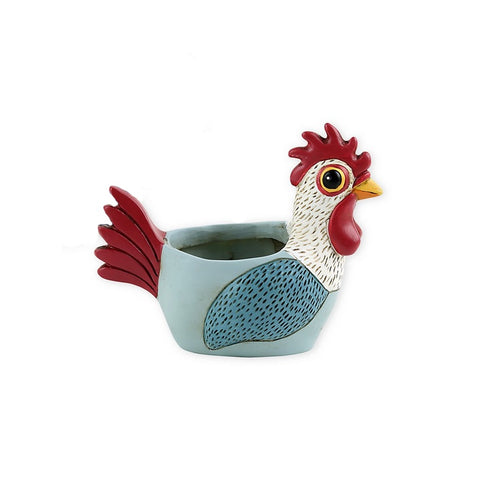 Baby Rooster Planter Light Blue