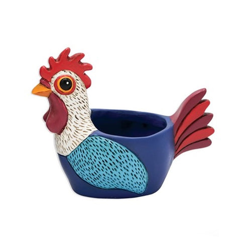 Baby Rooster Planter Blue