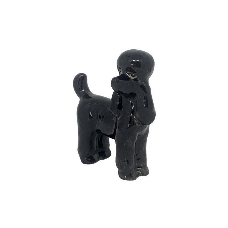 Black Poodle Standing Figurine Small