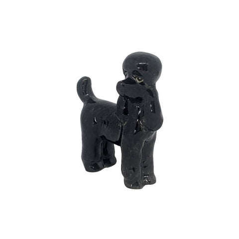 Black Poodle Standing Figurine Small
