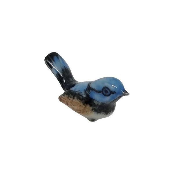 Porcelain Blue Wren Figurine Mini