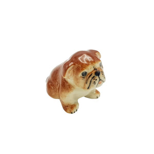 Brown Bulldog Figurine Small