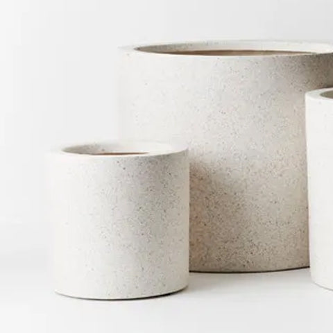 Cenzo White Cylinder Pot 20cm