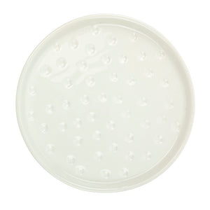 Spotted Ceramic Saucer White 16cm