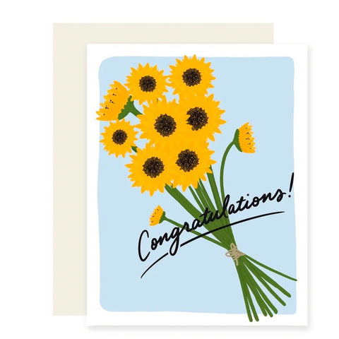 Congratulations Sunflower Greeting Card