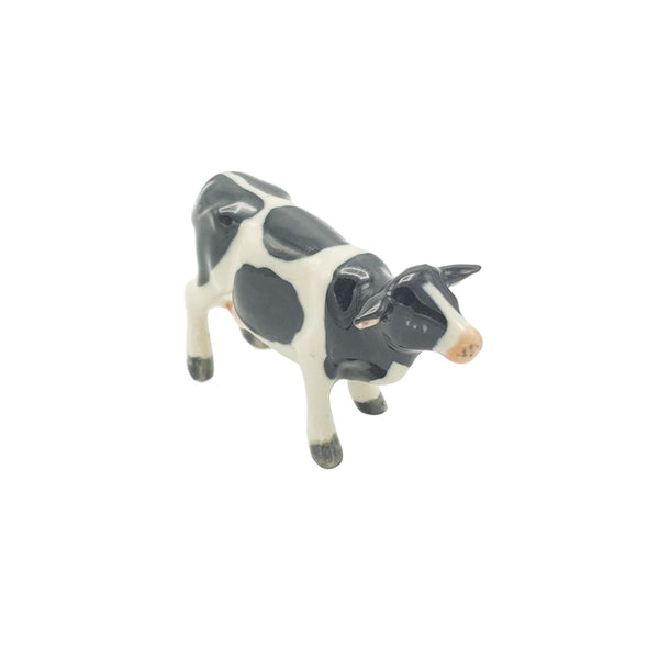 Black/White Standing Cow Figurine