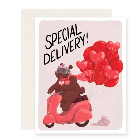 Delivery Bear Valentine Greeting Card