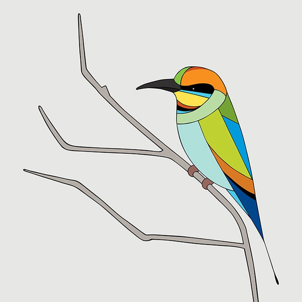 Rainbow Bee-Eater Art Print by Eggpicnic