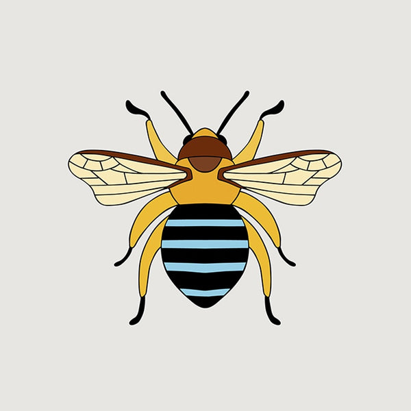 Blue-banded Bee Art Print by Eggpicnic