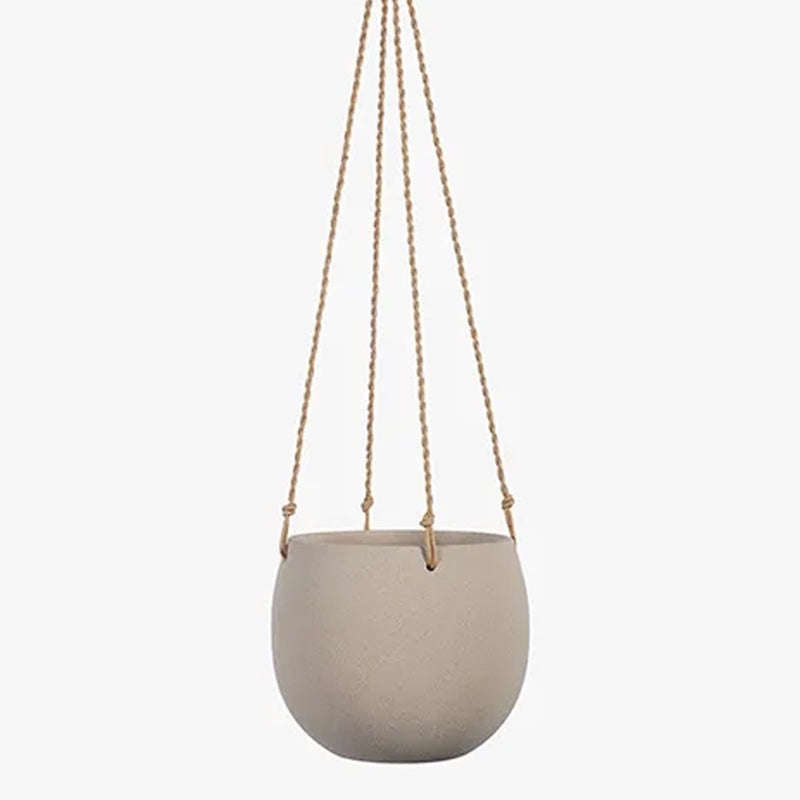 Flo Hanging Bowl Pot Taupe 18cm