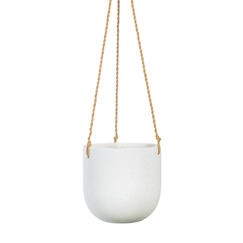Flo Hanging Bowl Pot White 15cm
