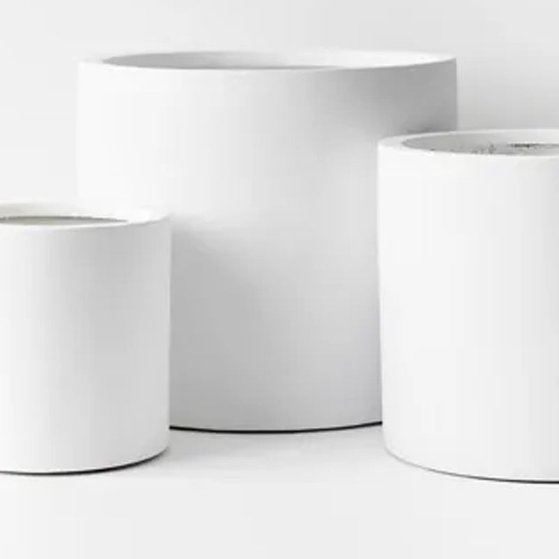 White Cylinder Pot 36cm