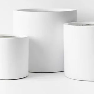 White Cylinder Pot 36cm