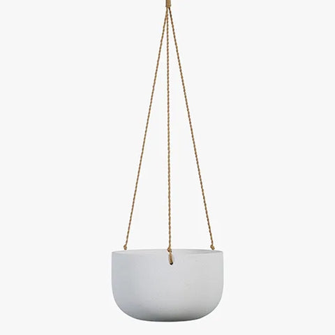 Flo Hanging Bowl Pot White 23.5cm