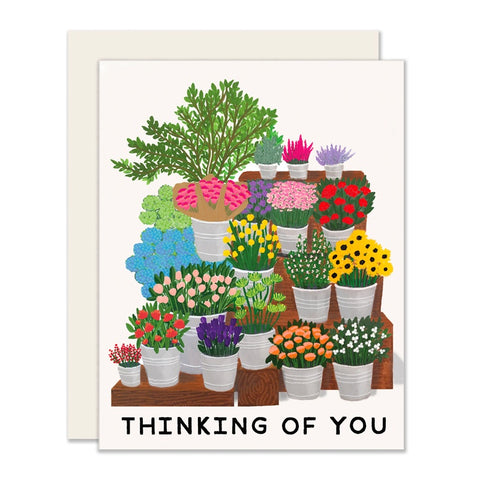 Flower Market Thinking of You Greeting Card