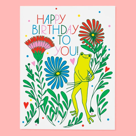 Froggy Bouquet Greeting Card