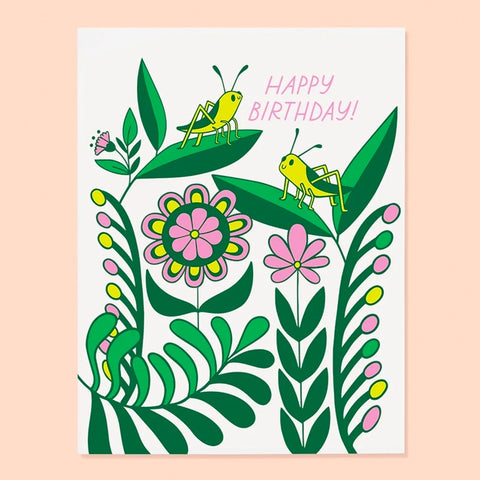 Grasshopper Bday Greeting Card