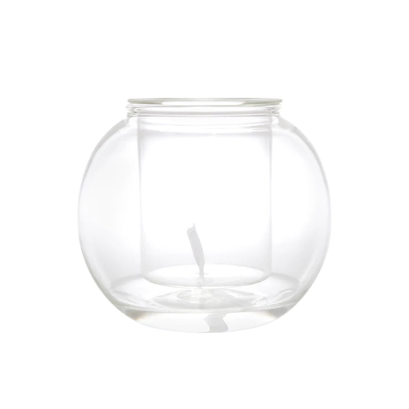 Medium Clear Self Watering Glass Pot