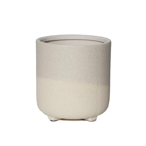 Mya Footed Pot Medium White 14cm
