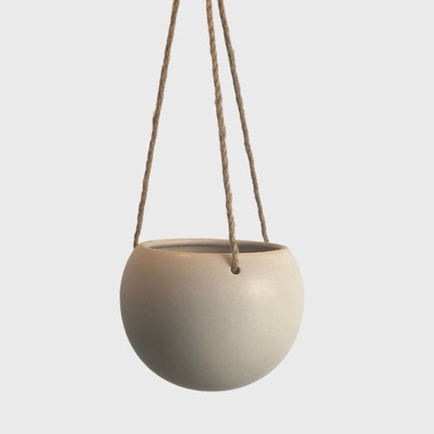 Orbit Large Hanging Planter Pot Oatmeal 20cm