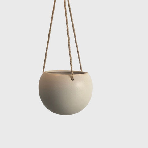 Orbit Small Hanging Planter Pot Oatmeal 16cm