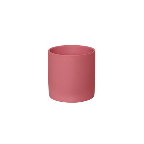 Satin Matte Ceramic Cylinder Cover Pot Chateau Rose 14cm
