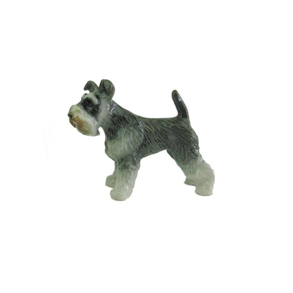 Schnauzer Standing Porcelain Figurine Small