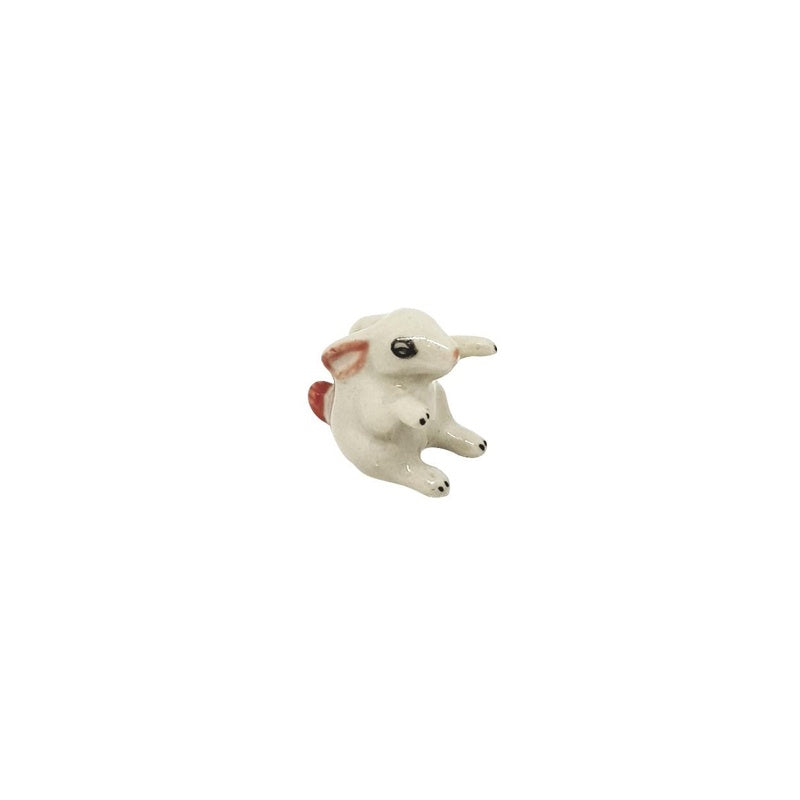 Sitting White Rabbit Figurine Mini