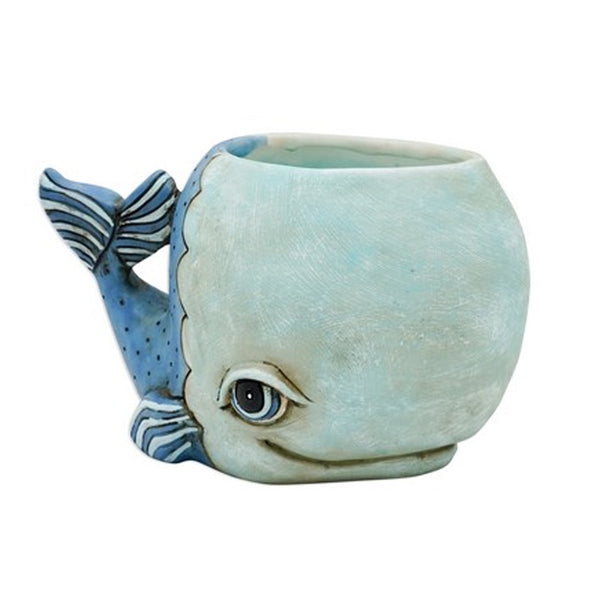 Whale Planter Pot Blue