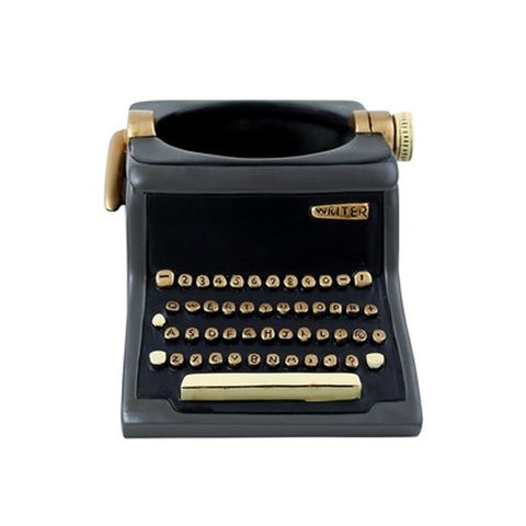 Writer Typewriter Planter Pot Black