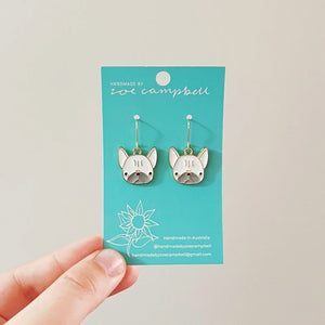 Frenchie Earrings White